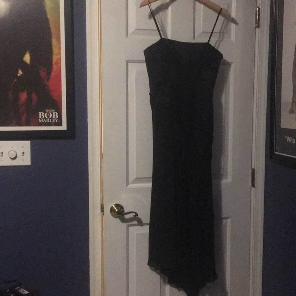 Black silk dress